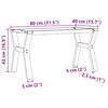 vidaXL Patas de mesa de centro estructura Y acero 80x40x43 cm