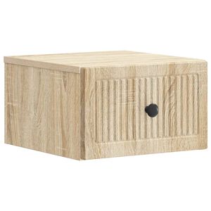 vidaXL Mesita de Noche de Pared Roble Sonoma 33 x 34,5 x 20 cm