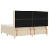 vidaXL Cama tipo Box Spring con colch&oacute;n Crema 140 x 200 cm tela