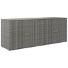 vidaXL Armario de almacenaje de jard&iacute;n rat&aacute;n PE gris 198x55,5x80 cm