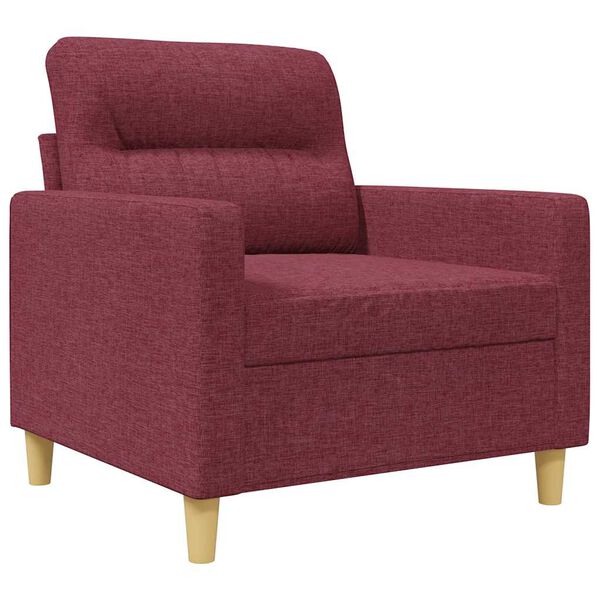 vidaXL Sill&oacute;n de tela rojo tinto 60 cm