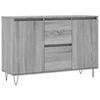 vidaXL Aparador de madera de ingenier&iacute;a gris Sonoma 101,5x35x70 cm