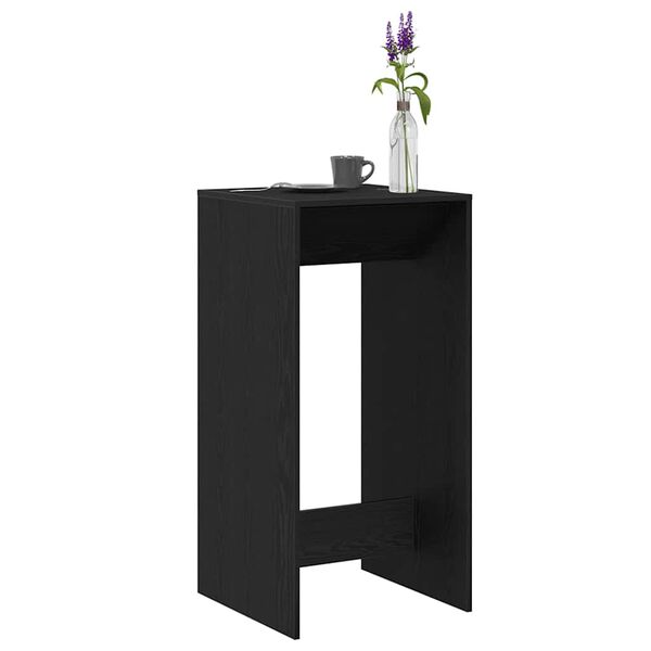 vidaXL Mesa de Bar Roble Negro 51 x 50 x 103,5 cm Madera de ingenier&iacute;a