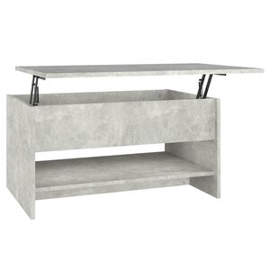 vidaXL Mesa de centro madera contrachapada gris hormig&oacute;n 80x50x40 cm