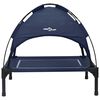 vidaXL Cama para perro Manual Azul marino 63 x 49,5 x 60 cm Acero