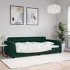 vidaXL Sof&aacute; cama sin colch&oacute;n terciopelo verde oscuro 100x200 cm