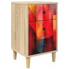vidaXL Mesa de noche HEESCH Roble Sonoma 36 x 33 x 60 cm