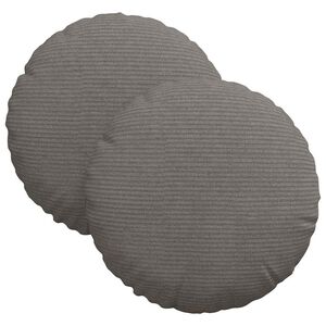 vidaXL Cojines para asiento 2 pcs Gris Claro &Oslash; 30 x 13 cm Tela de pana