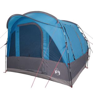 vidaXL Tienda de campa&ntilde;a t&uacute;nel para 3 personas impermeable azul