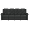 vidaXL Sill&oacute;n reclinable de masaje de 4 plazas cuero sint&eacute;tico negro
