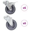 vidaXL Ruedas giratorias con agujero pasador 12 unidades 75 mm