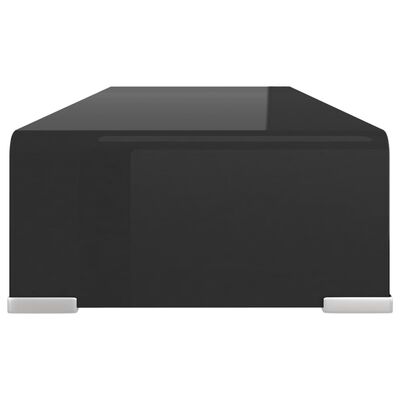 vidaXL Soporte para TV/Elevador monitor cristal negro 60x25x11 cm