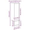 vidaXL Aparador alto roble Sonoma 29,5x34x119,5cm madera de ingenier&iacute;a