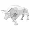 vidaXL Escultura de toro Plateado 74 x 23 x 30 cm Aluminio