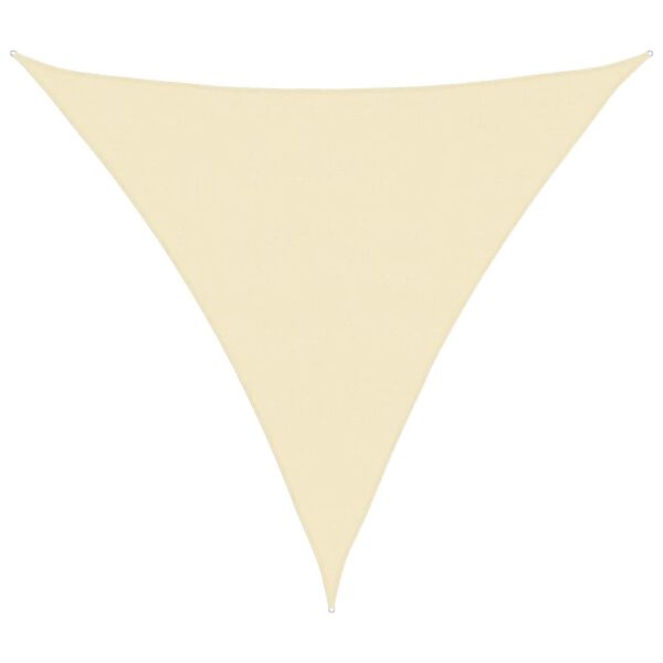 vidaXL Toldo de vela HDPE crema 160 g/m&sup2; 6x6x6 m