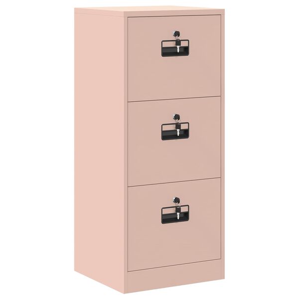 vidaXL Mueble archivador con caj&oacute;n Rosa 45,5 x 42 x 106,5 cm