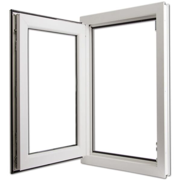 Ventana PVC oscilo-batiente triple cristal manilla der 600x1000 mm