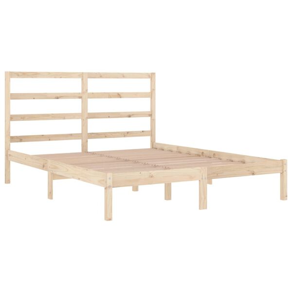 vidaXL Estructura de cama sin colchón madera de pino maciza 120x200 cm