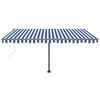 vidaXL Toldo de pie autom&aacute;tico azul y blanco 400x300 cm