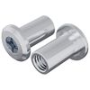 vidaXL Tuerca de Bloqueo 2 uds. Plateado M6 x 15 mm Acero