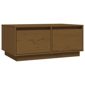vidaXL Mesa de centro madera maciza de pino marr&oacute;n miel 80x50x35 cm