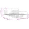 vidaXL Estructura cama sin colch&oacute;n con estribo metal blanco 193x203 cm