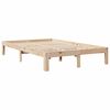 vidaXL Cama con estanter&iacute;a sin colch&oacute;n madera maciza de pino 135x190cm