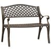 vidaXL Banco de jard&iacute;n de aluminio fundido bronce 102 cm