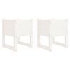 vidaXL Jardinera 2 unidades madera maciza de pino blanco 40x40x52,5 cm