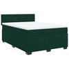 vidaXL Cama box spring con colch&oacute;n terciopelo verde oscuro 140x190 cm