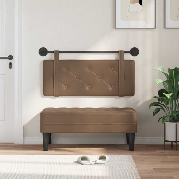 vidaXL Cabecera Colgante Capuchino 100 cm Cuero sint&eacute;tico