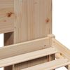 vidaXL Cama con estanter&iacute;a sin colch&oacute;n madera maciza de pino 135x190cm