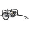 vidaXL Remolque para bicicletas acero negro 130x73x48,5 cm