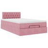 vidaXL Estructura de cama otomana colch&oacute;n terciopelo rosa 120x200cm