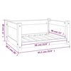 vidaXL Cama para perros madera maciza de pino negro 65,5x50,5x28 cm