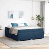 vidaXL Estructura de cama con colch&oacute;n Azul 180 x 200 cm tela