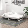 vidaXL Sofá cama extraíble madera maciza de pino blanco 2x(90x200) cm