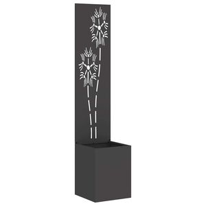 vidaXL Pantalla de Privacidad para Jard&iacute;n Floral Negro 32 x 150 cm