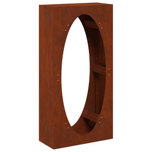 vidaXL Le&ntilde;ero 50x23x100 cm acero corten