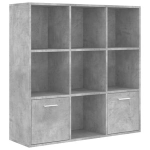 vidaXL Estanter&iacute;a madera contrachapada gris hormig&oacute;n 98x30x98 cm