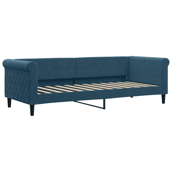 vidaXL Sof&aacute; cama con colch&oacute;n terciopelo azul 80x200 cm