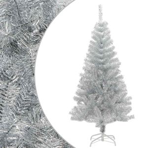 vidaXL &Aacute;rbol de Navidad artificial con soporte PET plateado 150 cm