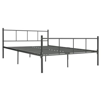 vidaXL Estructura de cama de metal gris 160x200 cm