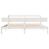 vidaXL Estructura de cama sin colch&oacute;n madera maciza blanca 200x200 cm