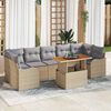 vidaXL Conjunto de sof&aacute; de jard&iacute;n con coj&iacute;n 8 pcs beige y gris claro