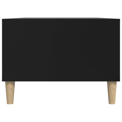 vidaXL Mesa de centro madera contrachapada negro 90x50x36,5 cm
