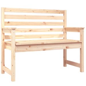 vidaXL Banco de jard&iacute;n madera maciza de pino 109x48x91,5 cm