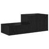 vidaXL Armario de almacenamiento 2 pcs Roble Negro 108 x 41 x 40 cm