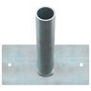 vidaXL Soporte de Bandera Plateado 13 x 6 x 0,2 cm Acero