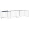 vidaXL Gallinero con techo acero galvanizado antracita 403x98x90 cm